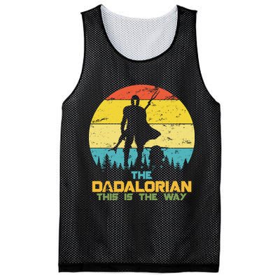 The Dadalorian This Is The Way Funny Dad Movie Spoof Mesh Reversible Basketball Jersey Tank