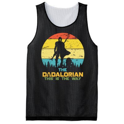 The Dadalorian This Is The Way Funny Dad Movie Spoof Mesh Reversible Basketball Jersey Tank