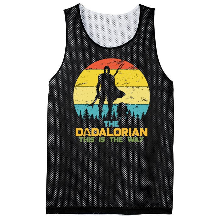 The Dadalorian This Is The Way Funny Dad Movie Spoof Mesh Reversible Basketball Jersey Tank