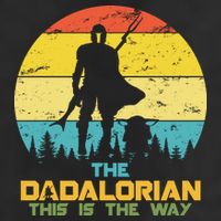 The Dadalorian This Is The Way Funny Dad Movie Spoof Large Microfiber Waffle Golf Towel