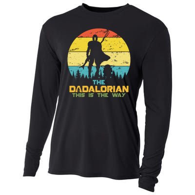 The Dadalorian This Is The Way Funny Dad Movie Spoof Cooling Performance Long Sleeve Crew