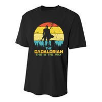 The Dadalorian This Is The Way Funny Dad Movie Spoof Youth Performance Sprint T-Shirt