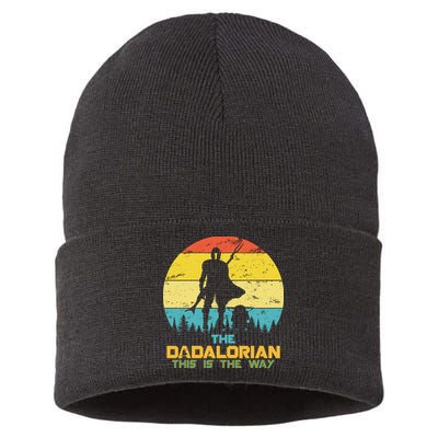 The Dadalorian This Is The Way Funny Dad Movie Spoof Sustainable Knit Beanie