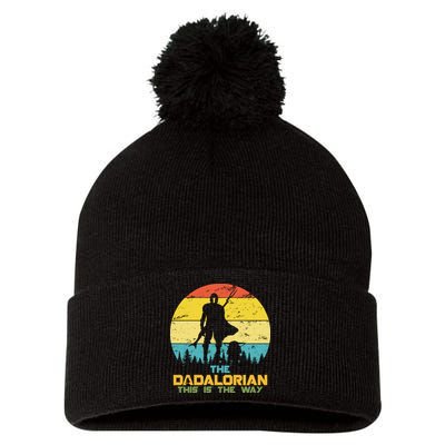 The Dadalorian This Is The Way Funny Dad Movie Spoof Pom Pom 12in Knit Beanie