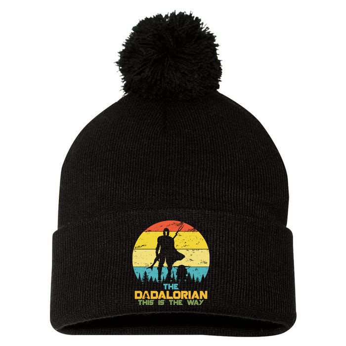 The Dadalorian This Is The Way Funny Dad Movie Spoof Pom Pom 12in Knit Beanie