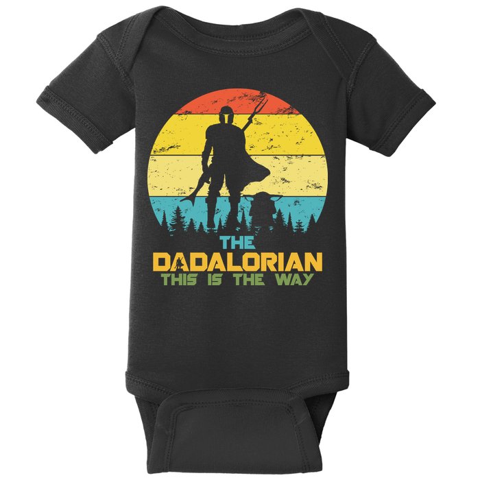 The Dadalorian This Is The Way Funny Dad Movie Spoof Baby Bodysuit