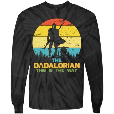 The Dadalorian This Is The Way Funny Dad Movie Spoof Tie-Dye Long Sleeve Shirt