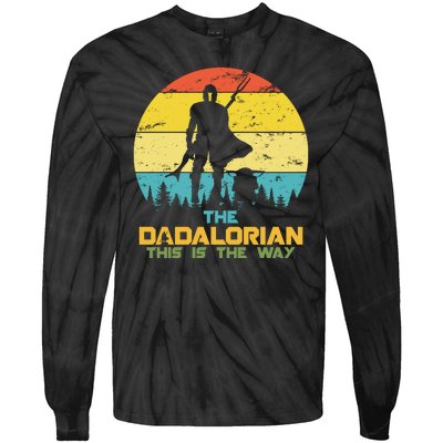 The Dadalorian This Is The Way Funny Dad Movie Spoof Tie-Dye Long Sleeve Shirt