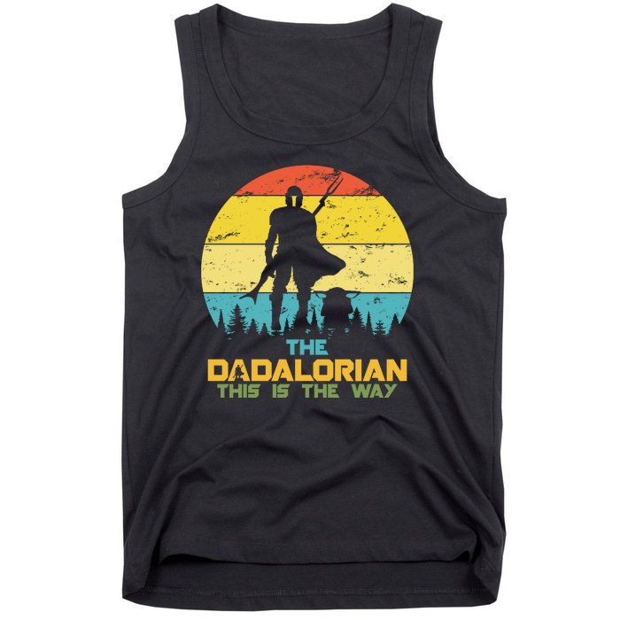 The Dadalorian This Is The Way Funny Dad Movie Spoof Tank Top