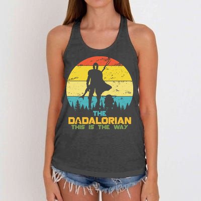 The Dadalorian This Is The Way Funny Dad Movie Spoof Women's Knotted Racerback Tank