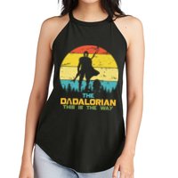The Dadalorian This Is The Way Funny Dad Movie Spoof Women's Perfect Tri Rocker Tank
