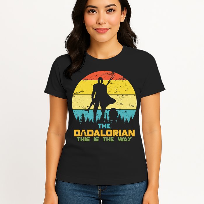 The Dadalorian This Is The Way Funny Dad Movie Spoof Womens T-Shirt