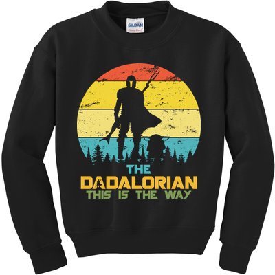The Dadalorian This Is The Way Funny Dad Movie Spoof Kids Sweatshirt