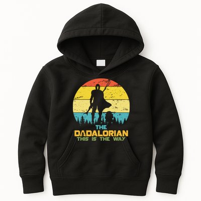 The Dadalorian This Is The Way Funny Dad Movie Spoof Kids Hoodie