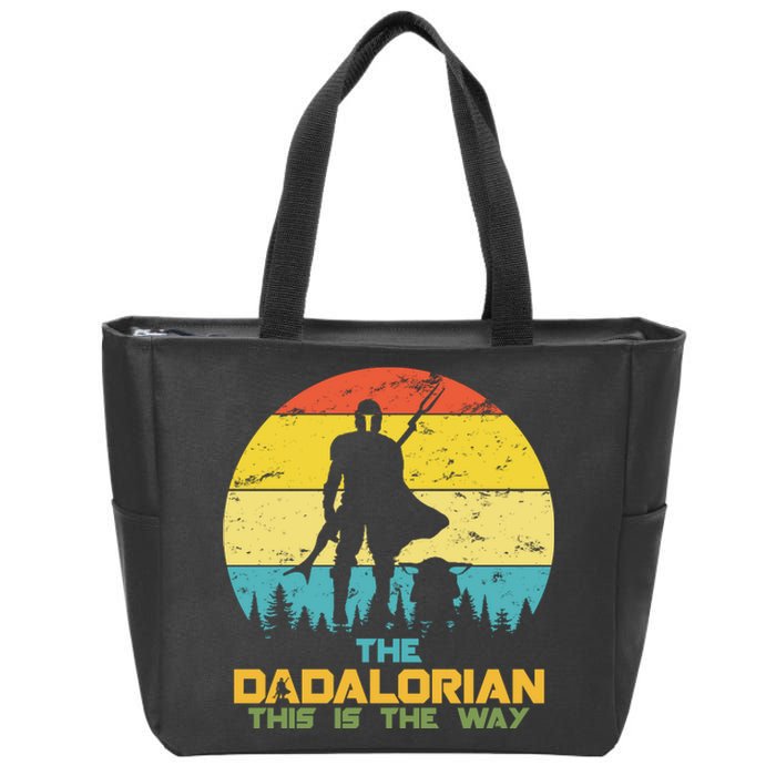 The Dadalorian This Is The Way Funny Dad Movie Spoof Zip Tote Bag