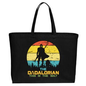 The Dadalorian This Is The Way Funny Dad Movie Spoof Cotton Canvas Jumbo Tote