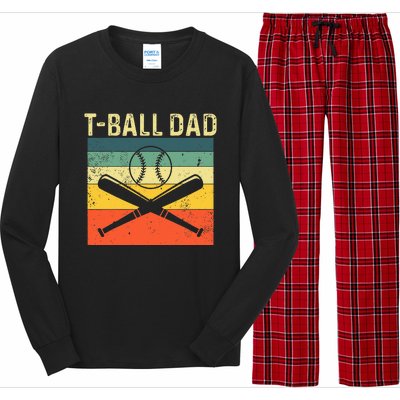 TBall Dad TeeBall Dad Tee Fathers Day Baseball Dad Long Sleeve Pajama Set