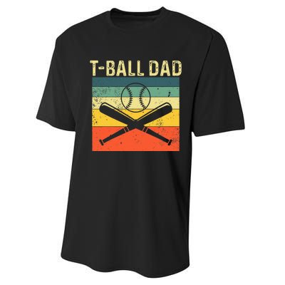 TBall Dad TeeBall Dad Tee Fathers Day Baseball Dad Performance Sprint T-Shirt