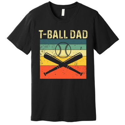 TBall Dad TeeBall Dad Tee Fathers Day Baseball Dad Premium T-Shirt