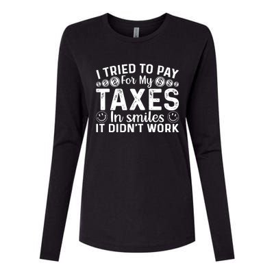 Tax Day T Womens Cotton Relaxed Long Sleeve T-Shirt