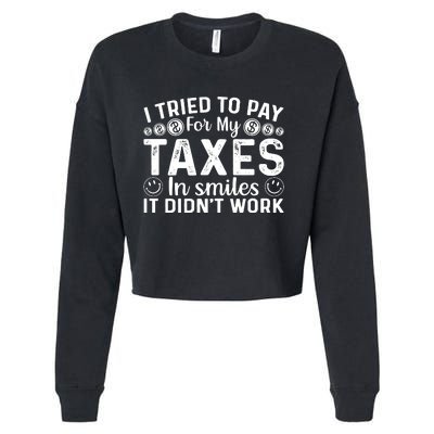 Tax Day T Cropped Pullover Crew