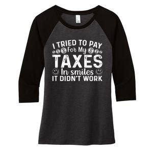 Tax Day T Women's Tri-Blend 3/4-Sleeve Raglan Shirt