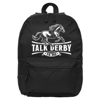 Talk Derby To Me Horse Racing Talk Derby To Me 16 in Basic Backpack