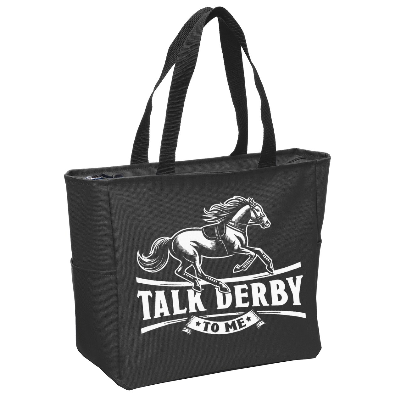 Talk Derby To Me Horse Racing Talk Derby To Me Zip Tote Bag