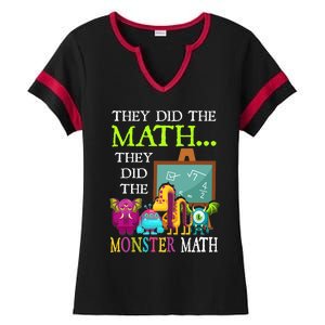 They Did The Math They Did The Monster Math Funny Halloween Ladies Halftime Notch Neck Tee