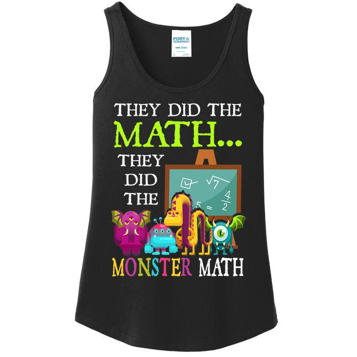 They Did The Math They Did The Monster Math Funny Halloween Ladies Essential Tank