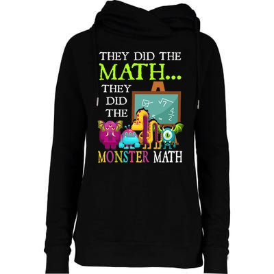 They Did The Math They Did The Monster Math Funny Halloween Womens Funnel Neck Pullover Hood