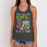 They Did The Math They Did The Monster Math Funny Halloween Women's Knotted Racerback Tank