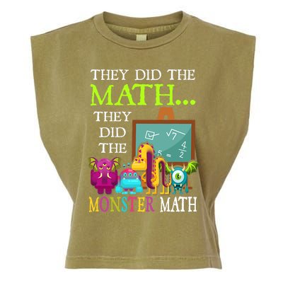 They Did The Math They Did The Monster Math Funny Halloween Garment-Dyed Women's Muscle Tee