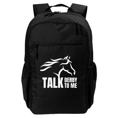 Talk Derby To Me Funny Horse Racing Gift. Backpack