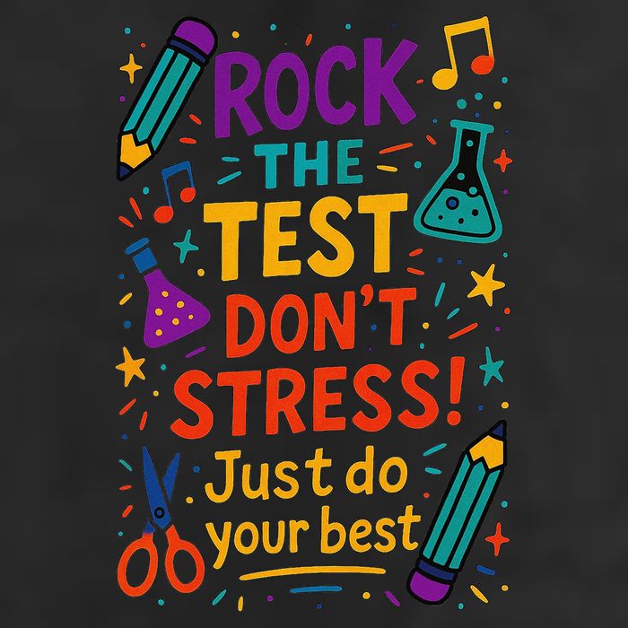 Testing Day Teacher Rock The Test Dont Stress Do Your Best Cool Comfort Performance Bucket Hat