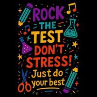 Testing Day Teacher Rock The Test Dont Stress Do Your Best Youth Performance Sprint T-Shirt