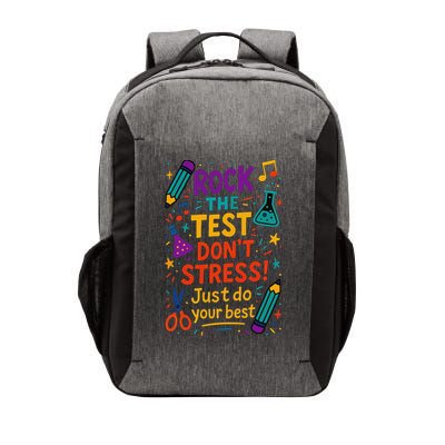 Testing Day Teacher Rock The Test Dont Stress Do Your Best Vector Backpack