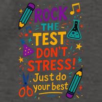 Testing Day Teacher Rock The Test Dont Stress Do Your Best Vector Backpack