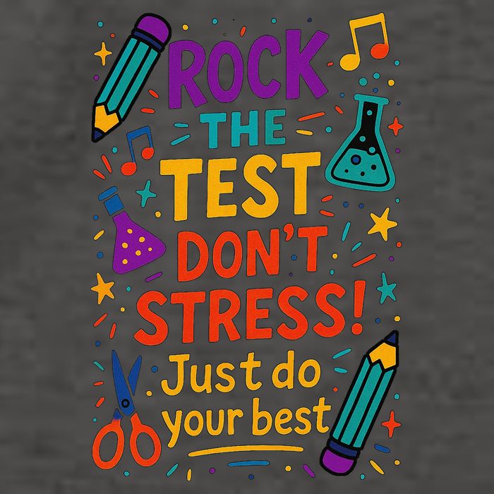 Testing Day Teacher Rock The Test Dont Stress Do Your Best Vector Backpack