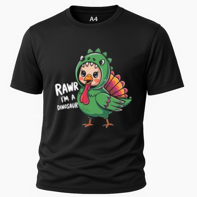 Thanksgiving Dinosaur Turkey Rawr IM A Dinosaur Performance Shirt