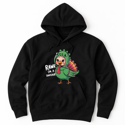 Thanksgiving Dinosaur Turkey Rawr IM A Dinosaur Hoodie