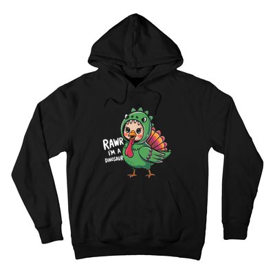 Thanksgiving Dinosaur Turkey Rawr IM A Dinosaur Hoodie