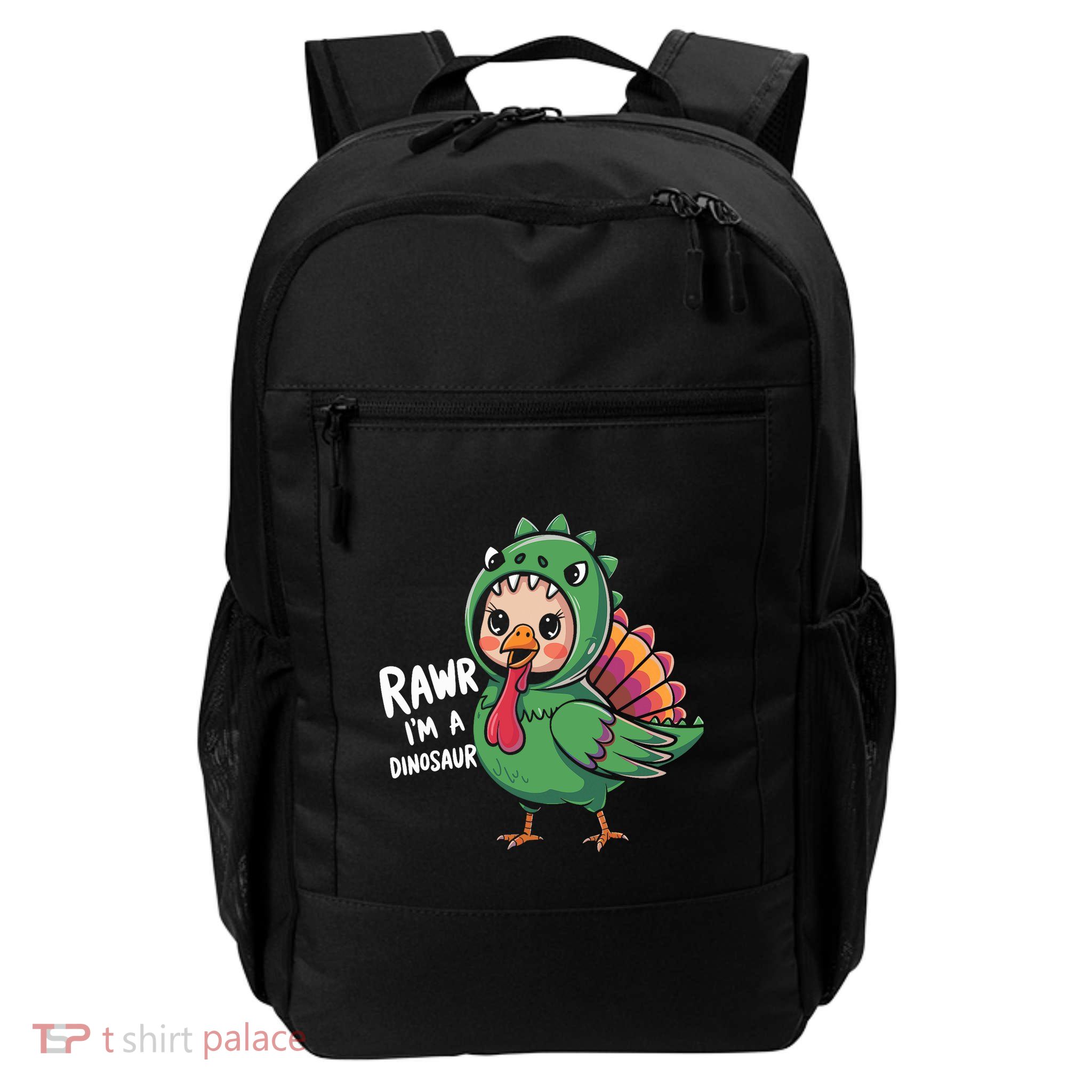 Thanksgiving Dinosaur Turkey Rawr IM A Dinosaur Backpack
