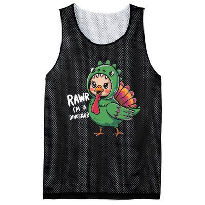 Thanksgiving Dinosaur Turkey Rawr IM A Dinosaur Mesh Reversible Basketball Jersey Tank