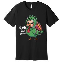 Thanksgiving Dinosaur Turkey Rawr IM A Dinosaur Premium T-Shirt