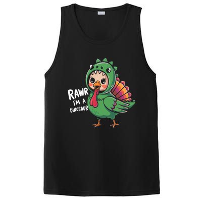 Thanksgiving Dinosaur Turkey Rawr IM A Dinosaur PosiCharge Competitor Tank