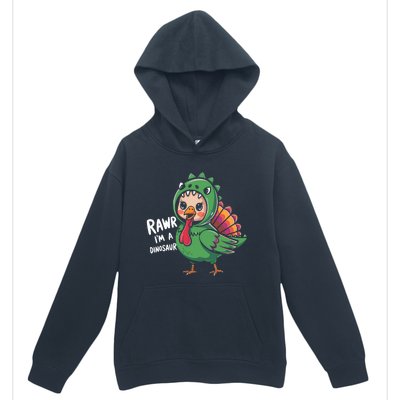 Thanksgiving Dinosaur Turkey Rawr IM A Dinosaur Urban Pullover Hoodie