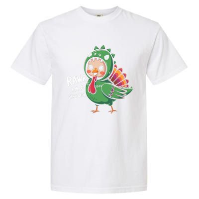 Thanksgiving Dinosaur Turkey Rawr IM A Dinosaur Garment-Dyed Heavyweight T-Shirt