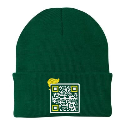 Trump Dance Troll Qr Funny President Trump Dance Code Back Knit Cap Winter Beanie