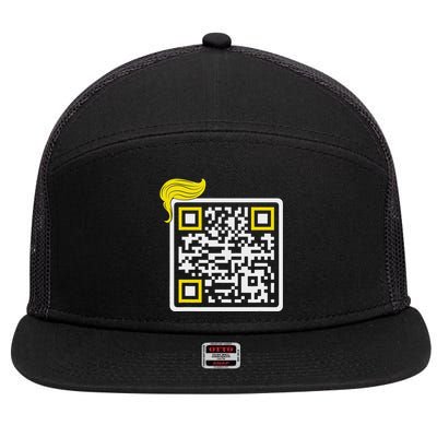 Trump Dance Troll Qr Funny President Trump Dance Code Back 7 Panel Mesh Trucker Snapback Hat